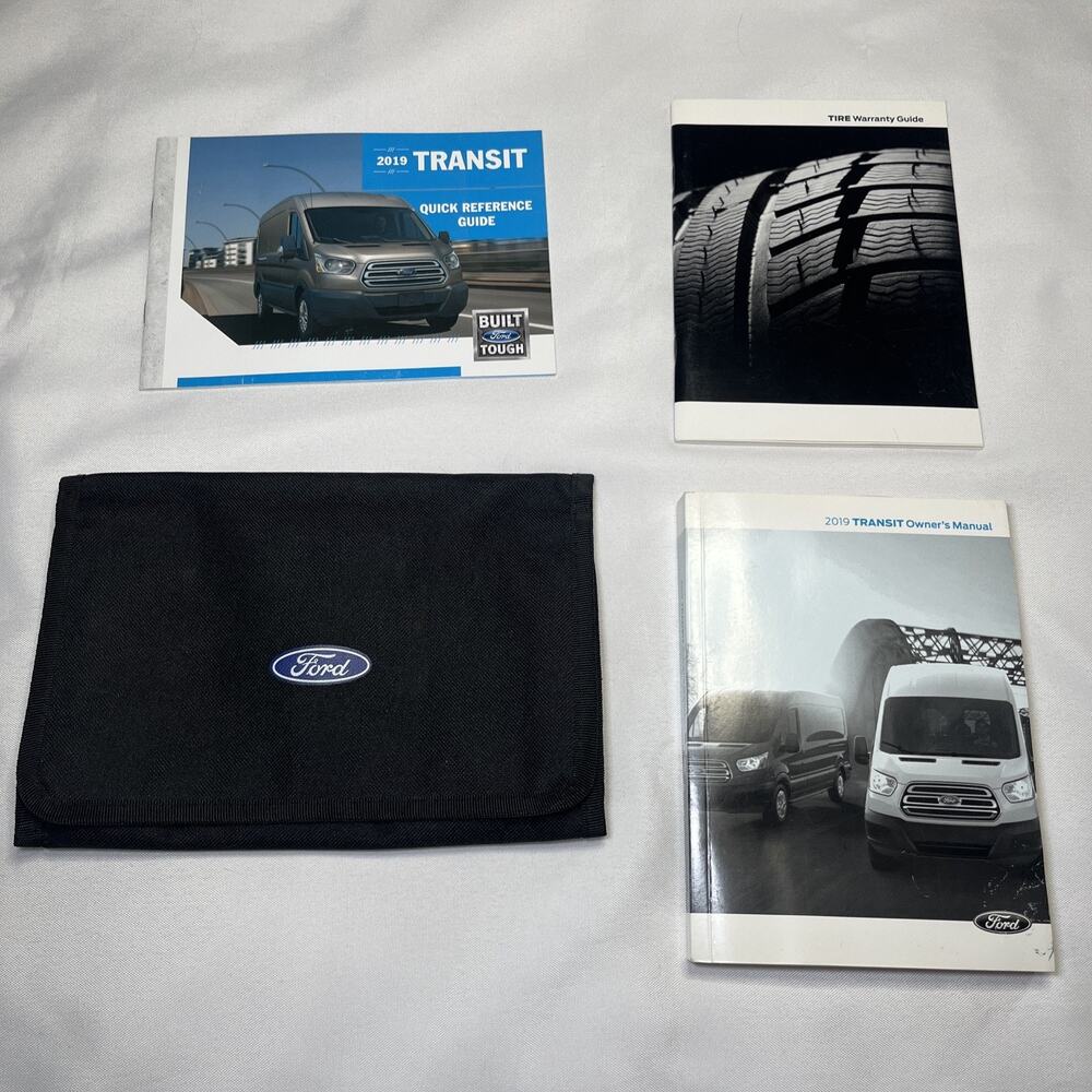 OEM 2019 Ford Transit Owner's Manual Set w/ Case, Quick Reference, & Tire Guide